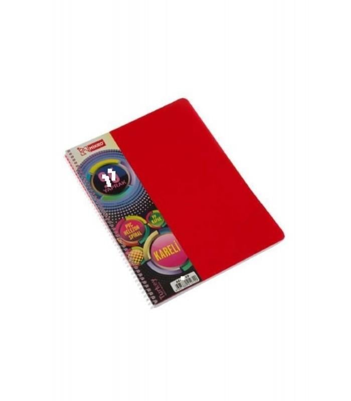 Mikro Plastik Kapak Spiralli Defter Kareli A4 120 Yaprak (36)Mikro Plastik Kapak Spiralli Defter Kareli A4 120 Yaprak (36) - Kirtasiyem.netSpiralli Plastik Kapak Defterler