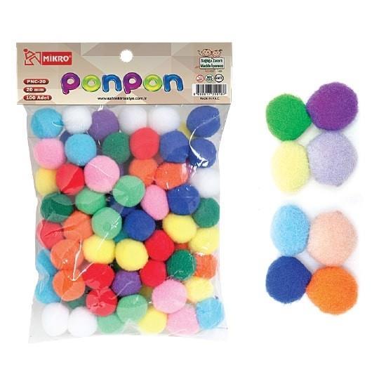Mikro Ponpon 20 Mm 100 lü Pnc-20 Mikro Ponpon 20 Mm 100 lü Pnc-20  - Kirtasiyem.netPonponlar