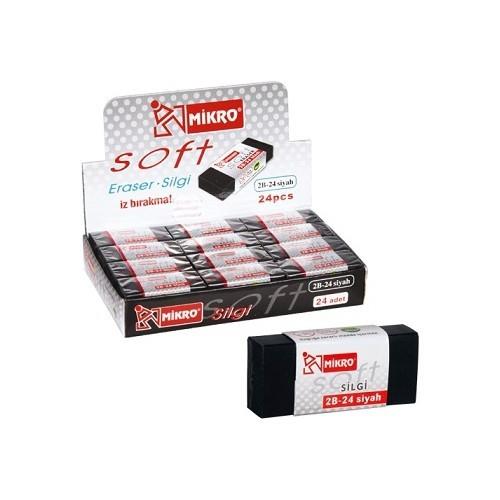 Mikro Soft Siyah Silgi 2B-24 Mikro Soft Siyah Silgi 2B-24  - Kirtasiyem.netSilgiler