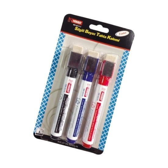 Mikro Tahta Kalemi 3 Lü Silgili Set Mr 6015Mikro Tahta Kalemi 3 Lü Silgili Set Mr 6015 - Kirtasiyem.netBeyaz Tahta Kalemi
