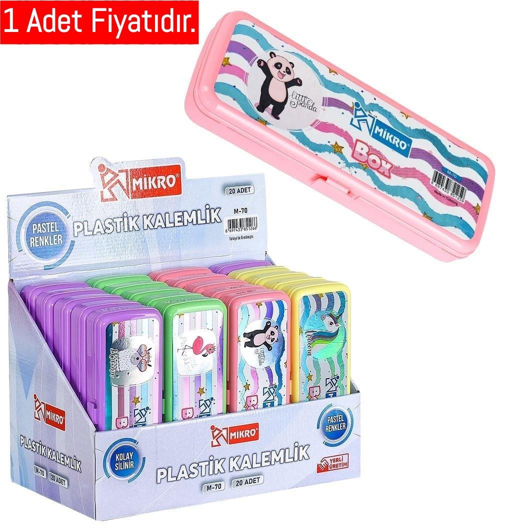Mikro Tek Taraflı Kalem Kutusu M-70 (1 Adet)Mikro Tek Taraflı Kalem Kutusu M-70 - Kirtasiyem.netKalem Çantaları