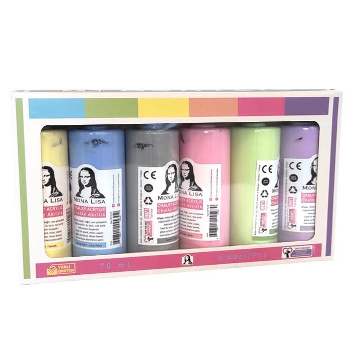 Monalisa Chalky Akrilik Set 6X70 Ml        --SD1006CMonalisa Chalky Akrilik Set 6x70 ml - Kırtasiyem.netAkrilik Boyalar	