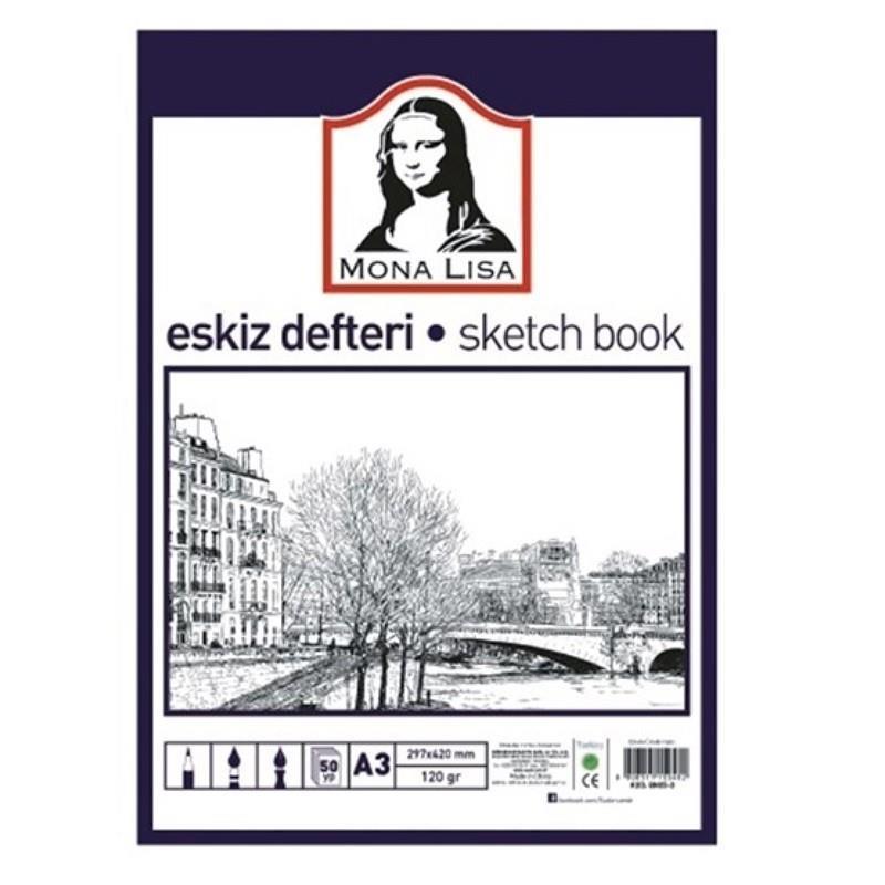 Monalisa Eskiz Defteri A3 120 G 50 Yp        --BN05-3Monalisa Eskiz Defteri A3 120 G 50 Yp        --BN05-3 - Kirtasiyem.netEskiz Defterleri