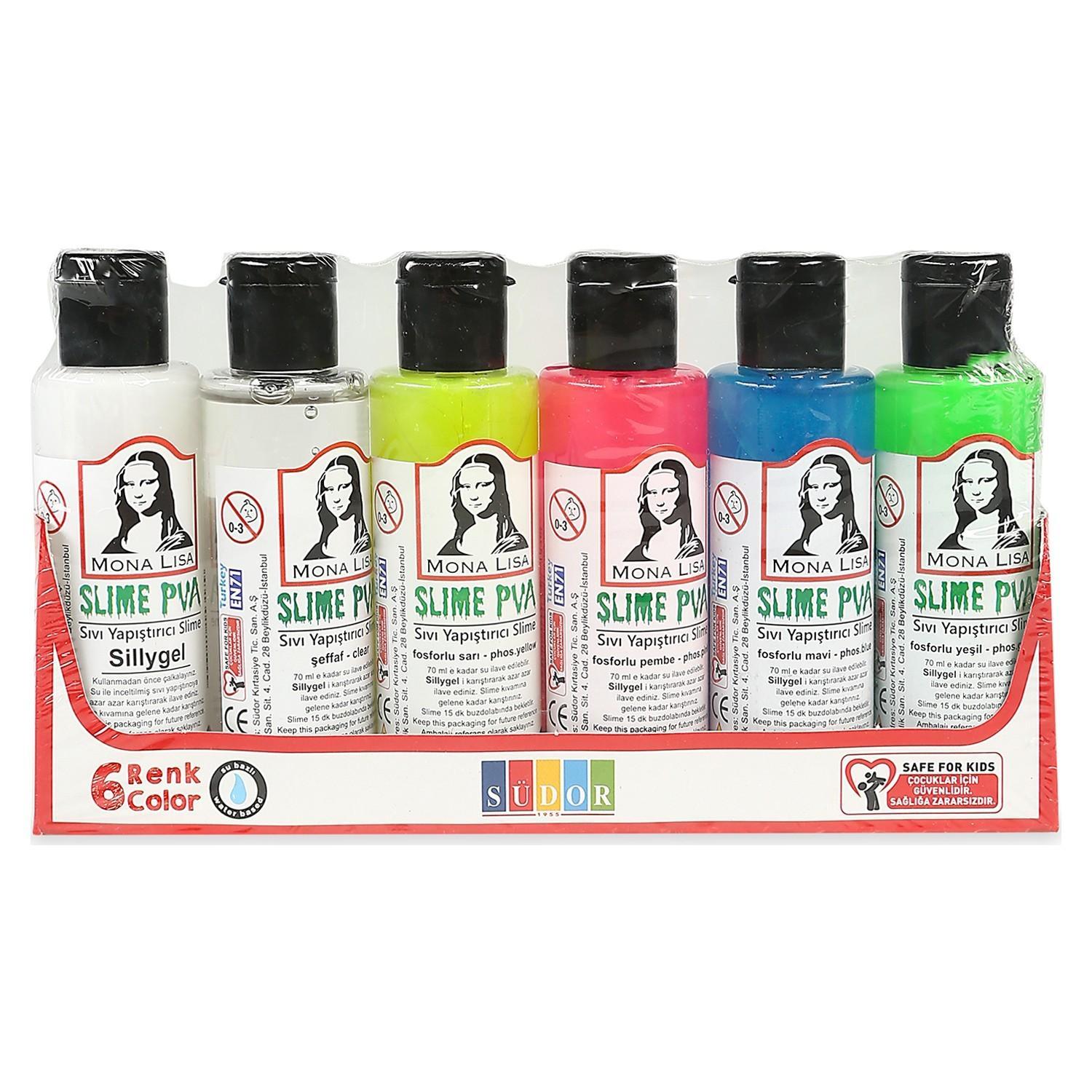 Monalisa Slime Set 6X70 Ml         --SL06Monalisa Slime Set 6X70 Ml Sl06 - Kirtasiyem NetSlime