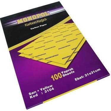 Monopol Karbon Kağıdı Sarı *3104Karbon Kağıdı