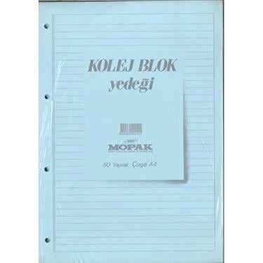 Mopak Kolej Blok A4 Çizgili MaviMopak Kolej Blok A4 Çizgili Mavi - Kirtasiyem.netKolej Blok