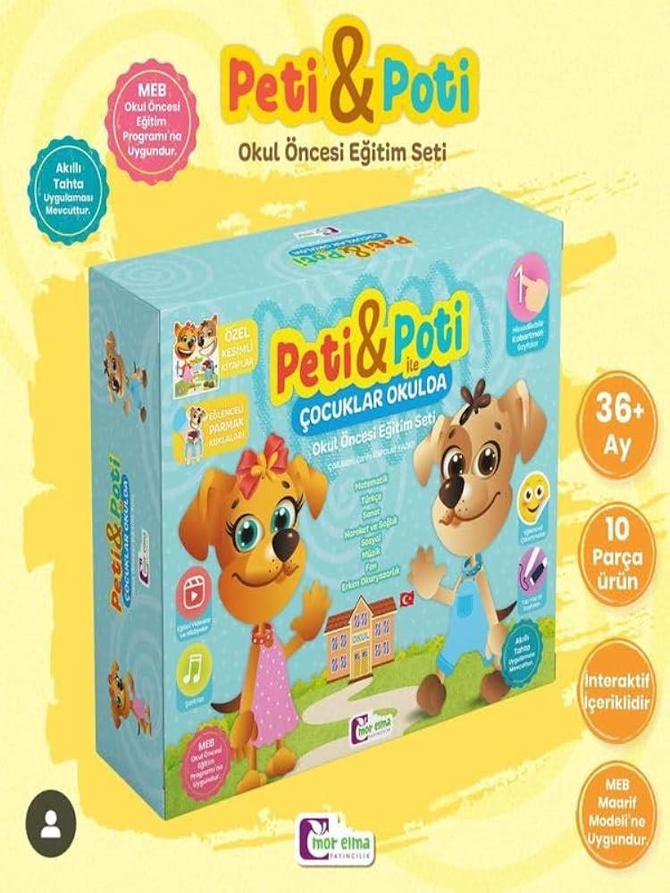 Mor Elma Peti ve Poti 3-4 Yaş Okul Öncesi Eğitim Seti 8.Sınıf