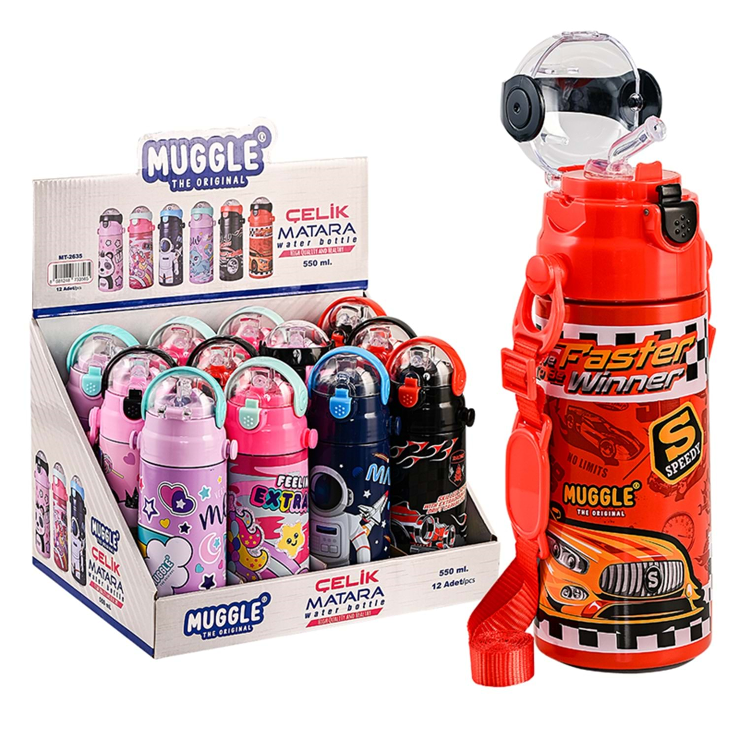 Muggle Mt 2635-12 The Orginal 550 Ml Çelik MataraMuggle Mt 2635-12 The Orginal 550 Ml Çelik Matara - Kirtasiyem.netMataralar