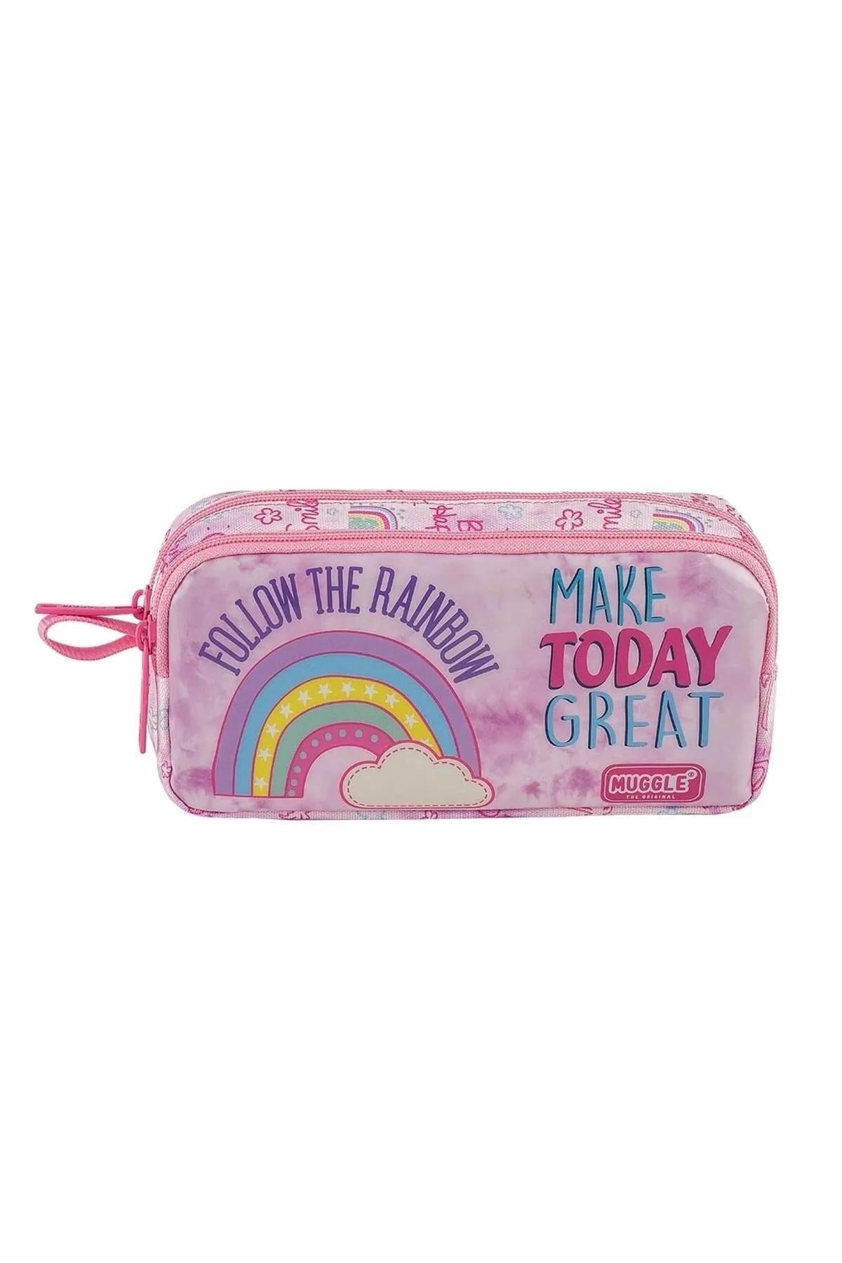 Muggle Mu-6757 Soft Rainbow Pembe Kalem ÇantasıMuggle Mu-6757 Soft Rainbow Pembe Kalem Çantası - Kirtasiyem.netKalem Çantaları