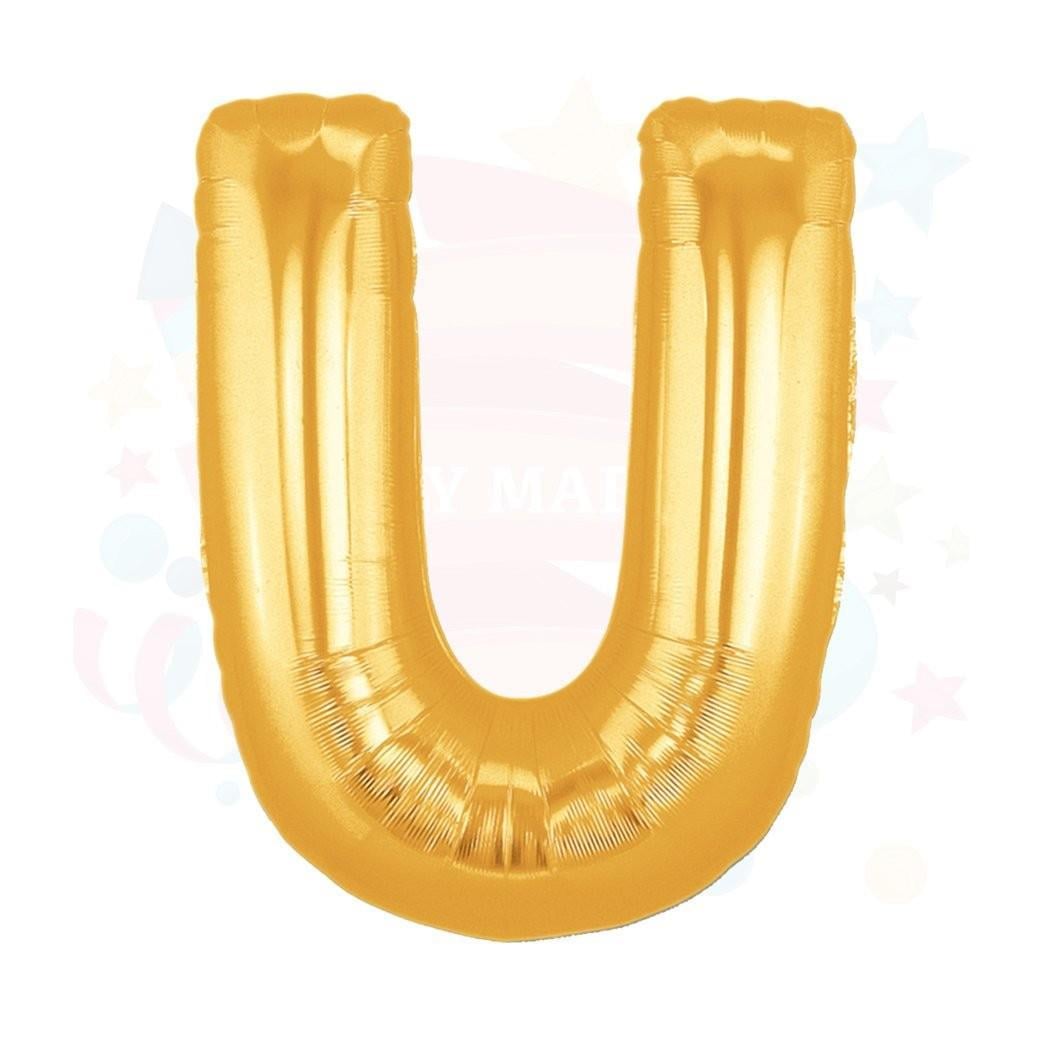 Nedi Balon Folyo 14 Harf Altın UNedi Balon Folyo 14 Harf Altın U - Kirtasiyem.netBalon