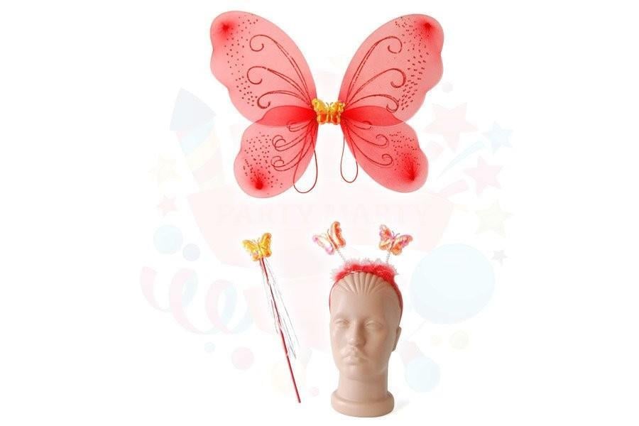 Nedi Kanat Takım Kelebek Kırmızı (Kanat-Taç-Asa)Nedi Kanat Takım Kelebek Kırmızı (Kanat-Taç-Asa) - Kirtasiyem.netParti Malzemeleri