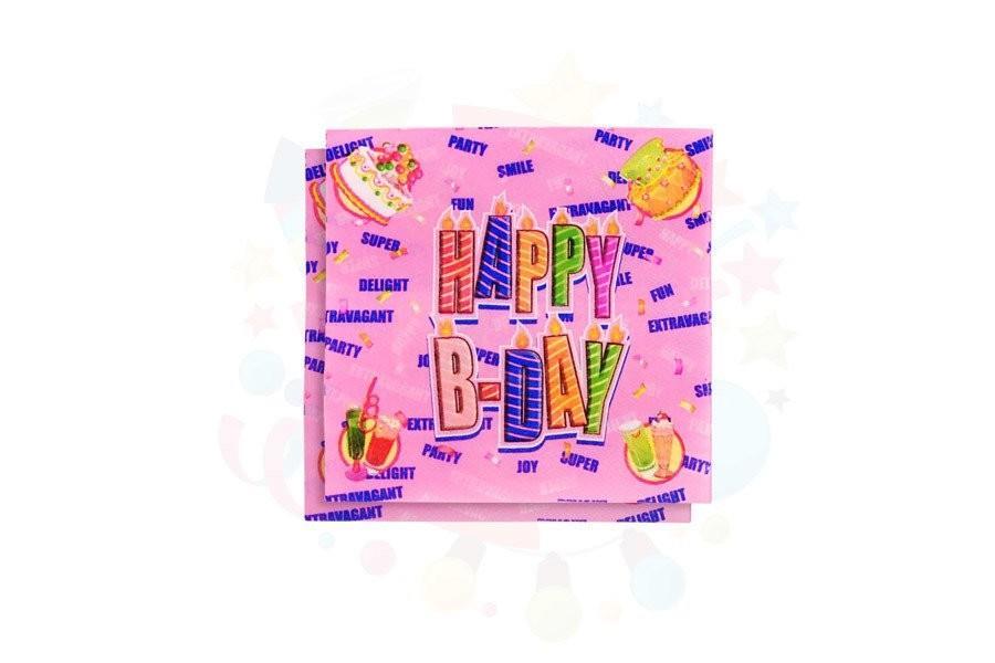 Nedi Peçete Temalı Happy Pembe 20 LiNedi Peçete Temalı Happy Pembe 20 Li - Kirtasiyem.netParti Malzemeleri