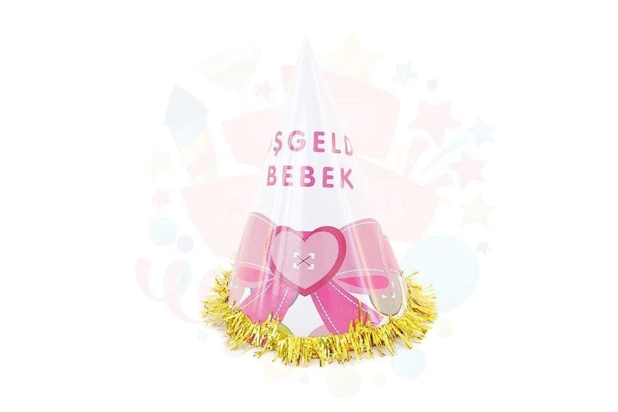 Nedi Şapka Karton Temalı 10 Lu Hoşgeldin Bebek PembeNedi Şapka Karton Temalı 10 Lu Hoşgeldin Bebek Pembe - Kirtasiyem.netParti Malzemeleri