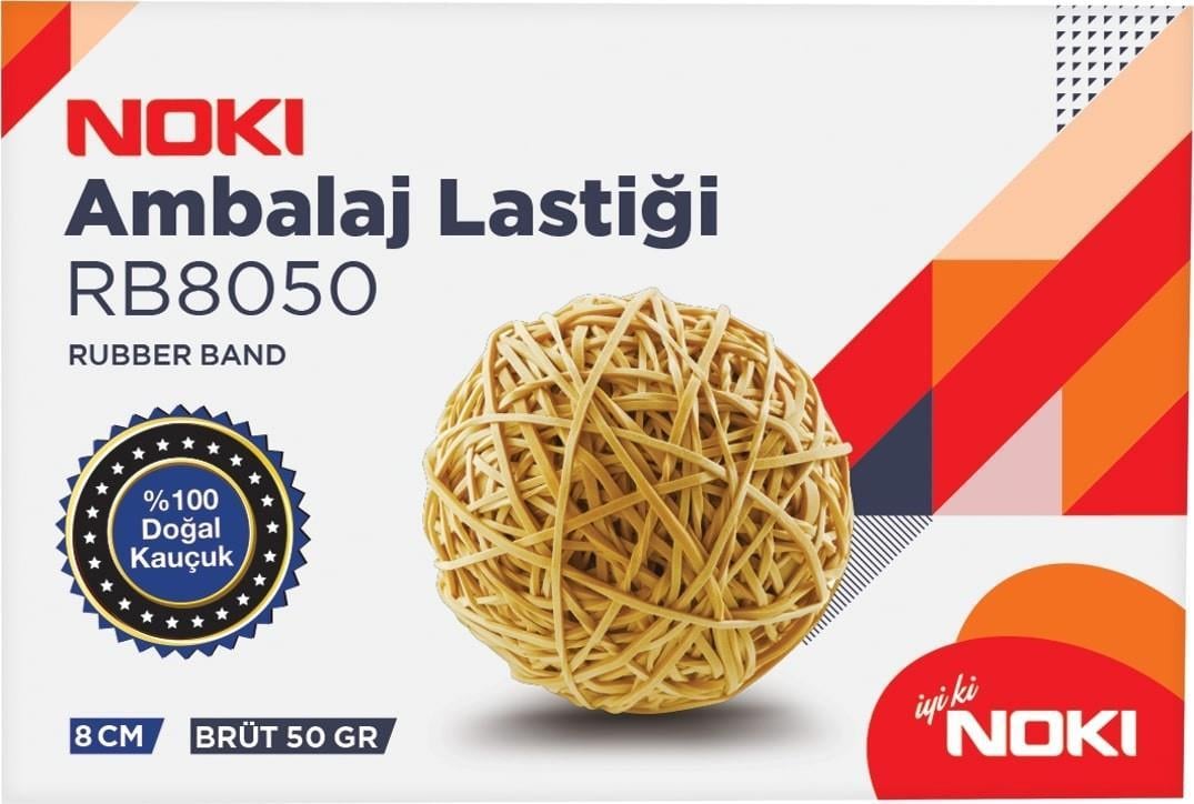 Noki Ambalaj Lastiği %100 Kauçuk 8 Cm. 50 Gr. KutuNoki Ambalaj Lastiği %100 Kauçuk 8 Cm. 50 Gr. Kutu - Kirtasiyem.netAmbalaj Lastikleri