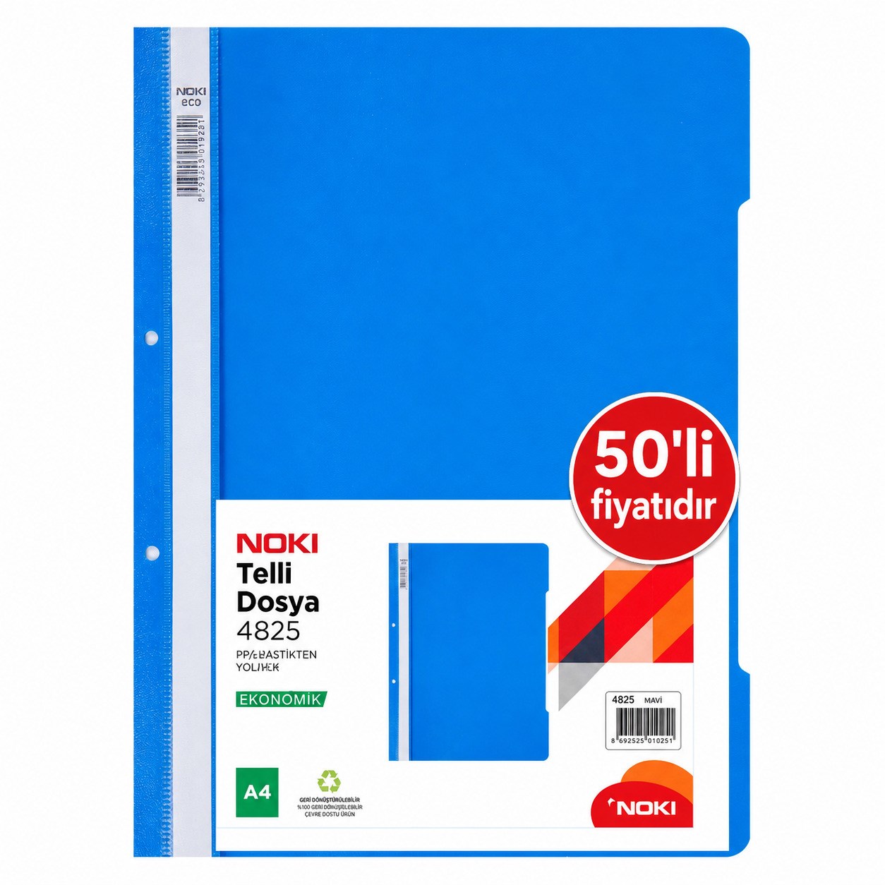 Noki Eco Telli Dosya Mavi 50 LiNoki Eco Telli Dosya Mavi 50 li - En Kaliteli Telli Dosyalar Ürünleri | Kırtasiyem.netTelli Dosyalar