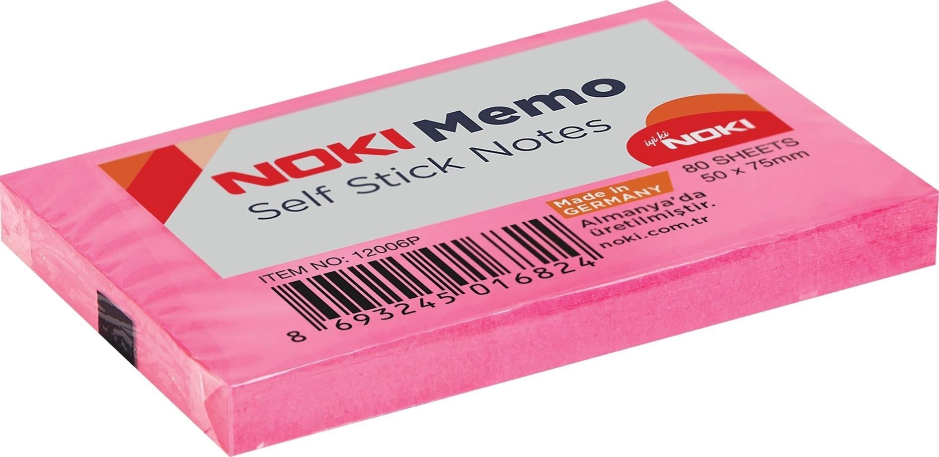 Noki Memo 50*75 Pembe No:12006PNoki Memo 51*75 Pembe No:12006P - Kirtasiyem.netYapışkanlı Not Kağıtları