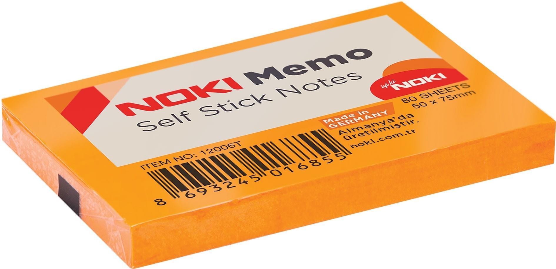 Noki Memo 50*75 Turuncu No:12006TNoki Memo 51*75 Turuncu No:12006T - Kirtasiyem.netYapışkanlı Not Kağıtları