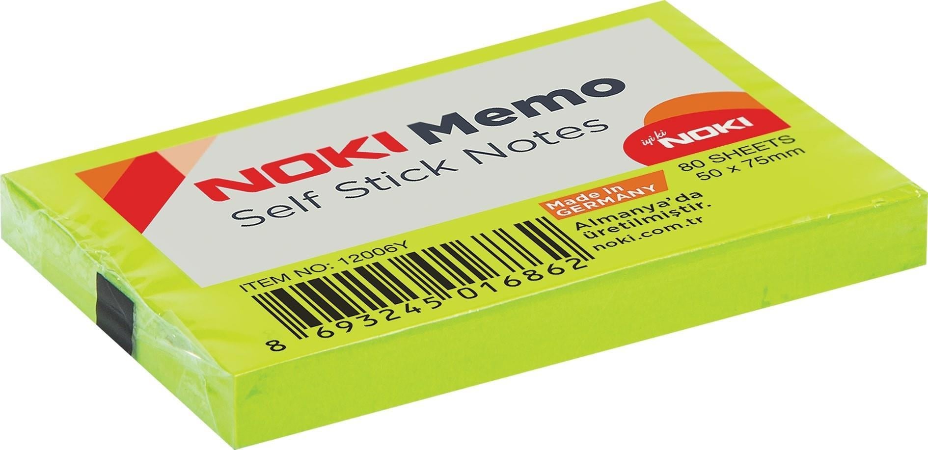 Noki Memo 50*75 Yeşil No:12006YNoki Memo 51*75 Yeşil No:12006Y - Kirtasiyem.netYapışkanlı Not Kağıtları