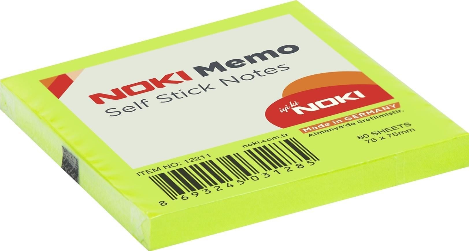 Noki Memo 75X75 YeşilNoki Memo 75X75 Yeşil - Kirtasiyem NetYapışkanlı Not Kağıtları