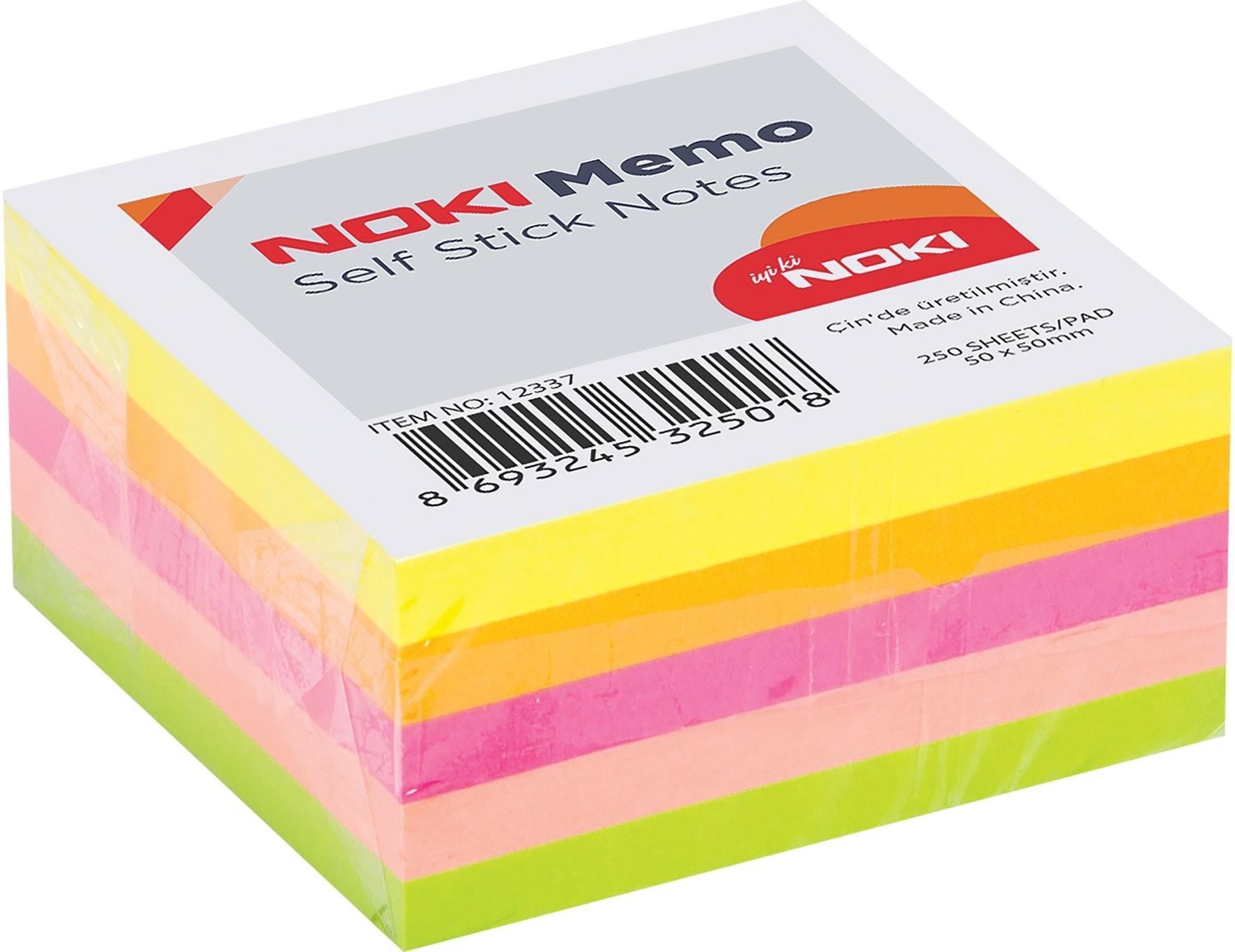 Noki Memo Stick Neon Küp Blok 50X50 Mm Karışık Renk Noki Memo Stick Neon Küp Blok 50X50 Mm Karışık Renk  - Kirtasiyem.netYapışkanlı Not Kağıtları