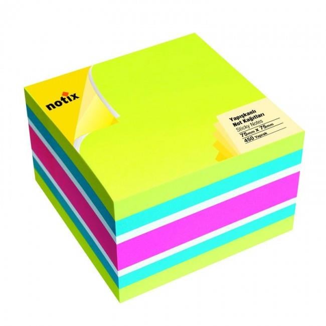 Notix Yapışkanlı Not Kağıdı Neon 4 Renk Küp 450 Yaprak 75*75Notix Yapışkanlı Not Kağıdı Neon 4 Renk Küp 450 Yaprak 75*75 - Kirtasiyem.netYapışkanlı Not Kağıtları