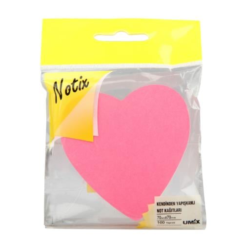 Notix Yapışkanlı Not Kağıdı Neon Kalp Asmalı 100 YaprakNotix Yapışkanlı Not Kağıdı Neon Kalp Asmalı 100 Yaprak - Kirtasiyem.netYapışkanlı Not Kağıtları