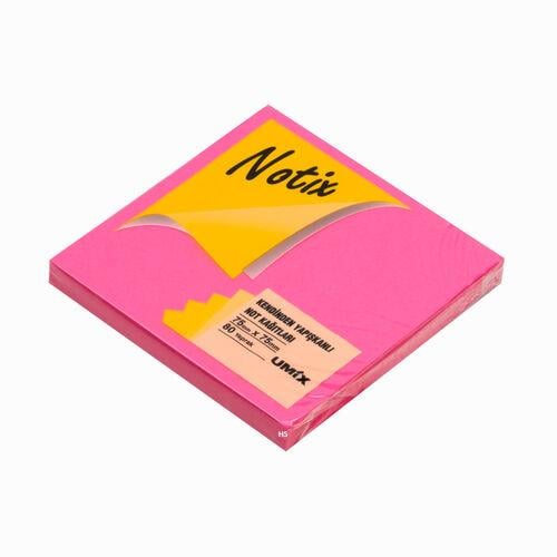 Notix Yapışkanlı Not Kağıdı Neon Pembe 75X75 80 YaprakNotix Yapışkanlı Not Kağıdı Neon Pembe 75X75 80 Yaprak - Kirtasiyem.netYapışkanlı Not Kağıtları