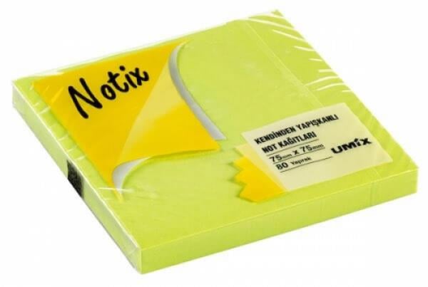 Notix Yapışkanlı Not Kağıdı Neon Yeşil 75X75 80 YaprakNotix Yapışkanlı Not Kağıdı Neon Yeşil 75X75 80 Yaprak - Kirtasiyem.netYapışkanlı Not Kağıtları