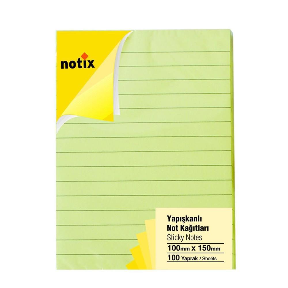 Notix Yapışkanlı Not Kağıdı Pastel 100X150 100 Yaprak Sarı ÇizgiliNotix Yapışkanlı Not Kağıdı Pastel 100X150 100 Yaprak Sarı Çizgili - Kirtasiyem.netYapışkanlı Not Kağıtları