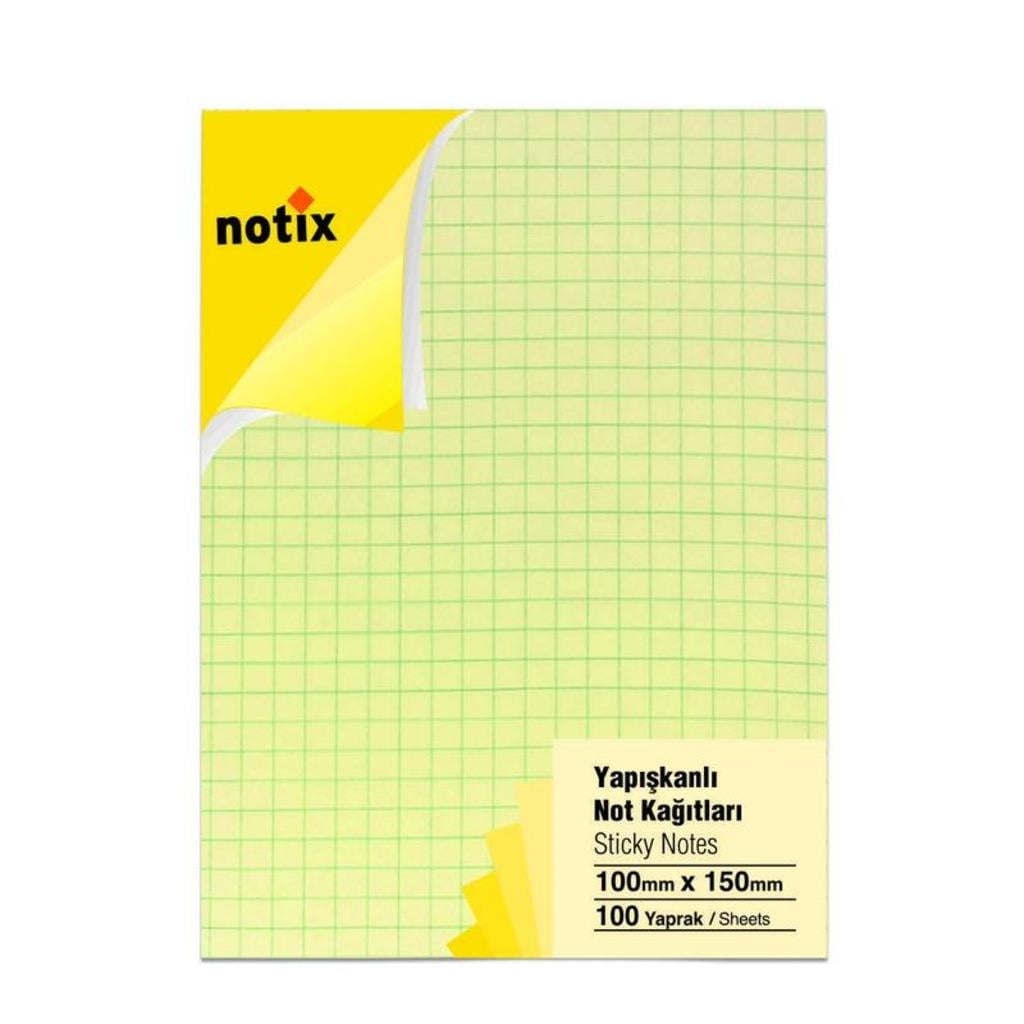 Notix Yapışkanlı Not Kağıdı Pastel 100X150 100 Yaprak Sarı KareliNotix Yapışkanlı Not Kağıdı Pastel 100X150 100 Yaprak Sarı Kareli - Kirtasiyem.netYapışkanlı Not Kağıtları