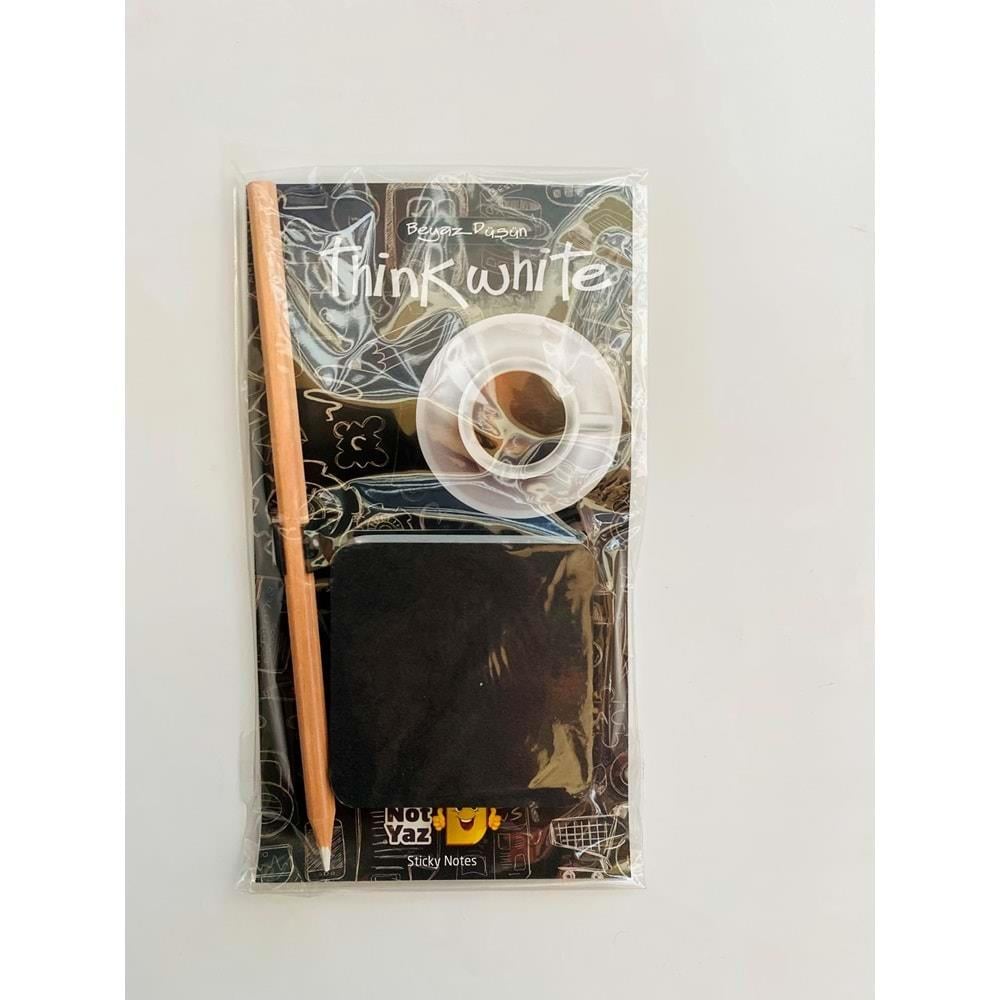 Notyaz TW-9573 Thınk White / Beyaz Düşün (Kalemli Notlar)Notyaz TW-9573 Thınk White / Beyaz Düşün (Kalemli Notlar) - Kirtasiyem.netBloknotlar