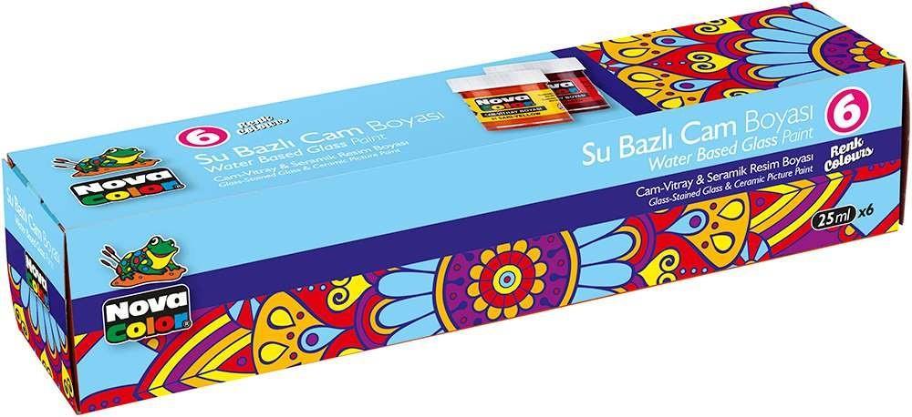 Nova Color Cam Boyası Su Bazlı Şişe 6 Li Nc-1996Nova Color Cam Boyası Su Bazlı Şişe 6 Li Nc-1996 - Kırtasiyem.netCam Boyaları