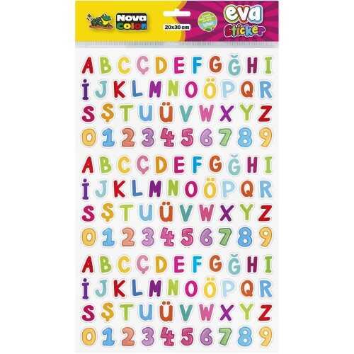Nova Color Eva Sticker Harfler & SayılarNova Color Eva Sticker Harfler & Sayılar - Kirtasiyem NetStickerlar