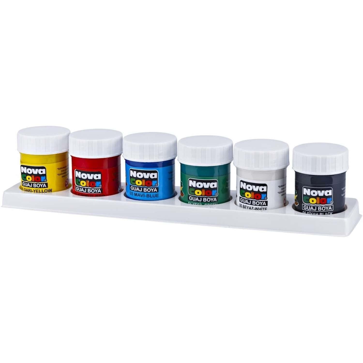 Nova Color Guaj Boya Şişe 6 Li Nc-113Nova Color Guaj Boya Şişe 6 Li Nc-113 - Kırtasiyem.netGuaj Boyalar