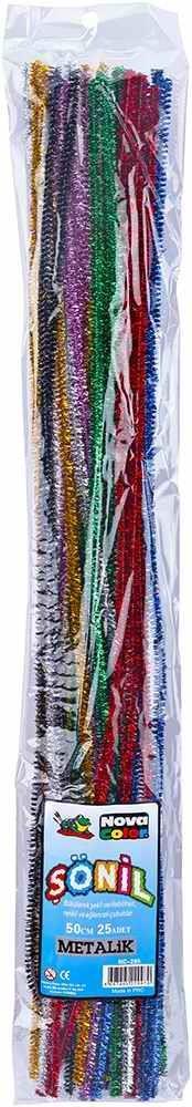 Nova Color Şönil 50 Cm Simli Nc-285Nova Color Şönil 50 Cm Simli Nc-285 - Kirtasiyem.netŞöniller