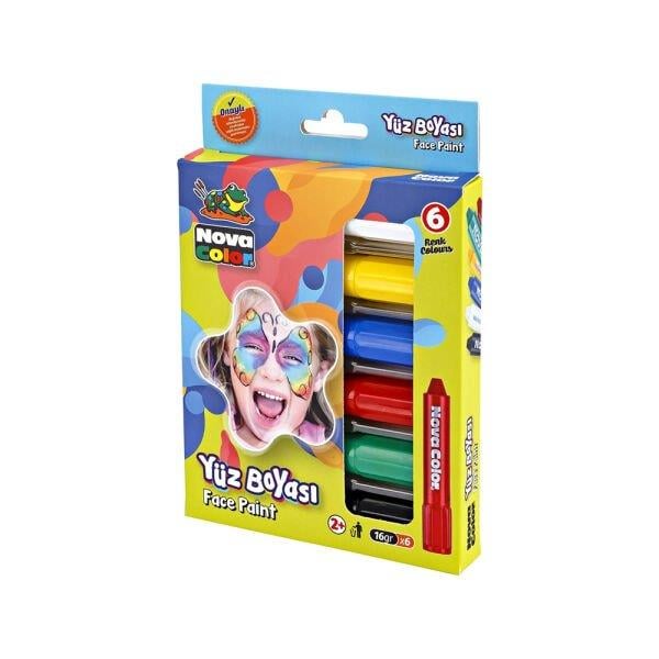 Nova Color Yüz Boyası 6'Lı Set Nc-212Nova Color Yüz Boyası 6'Lı Set Nc-212 - Kirtasiyem.netYüz Boyaları