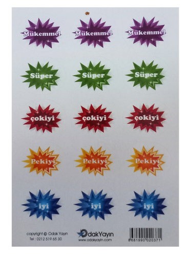 Odak Motivasyon Çıkartma 12X17 10 Lu Pk.  777-139Odak Motivasyon Çıkartma 12X17 10 Lu Pk.  777-139 - Kirtasiyem.netStickerlar