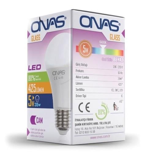 Onas Ampul Beyaz Işık Cam Premium 7W Gl-07Onas Ampul Beyaz Işık Cam Premium 7W Gl-07 - Kirtasiyem NetAmpul