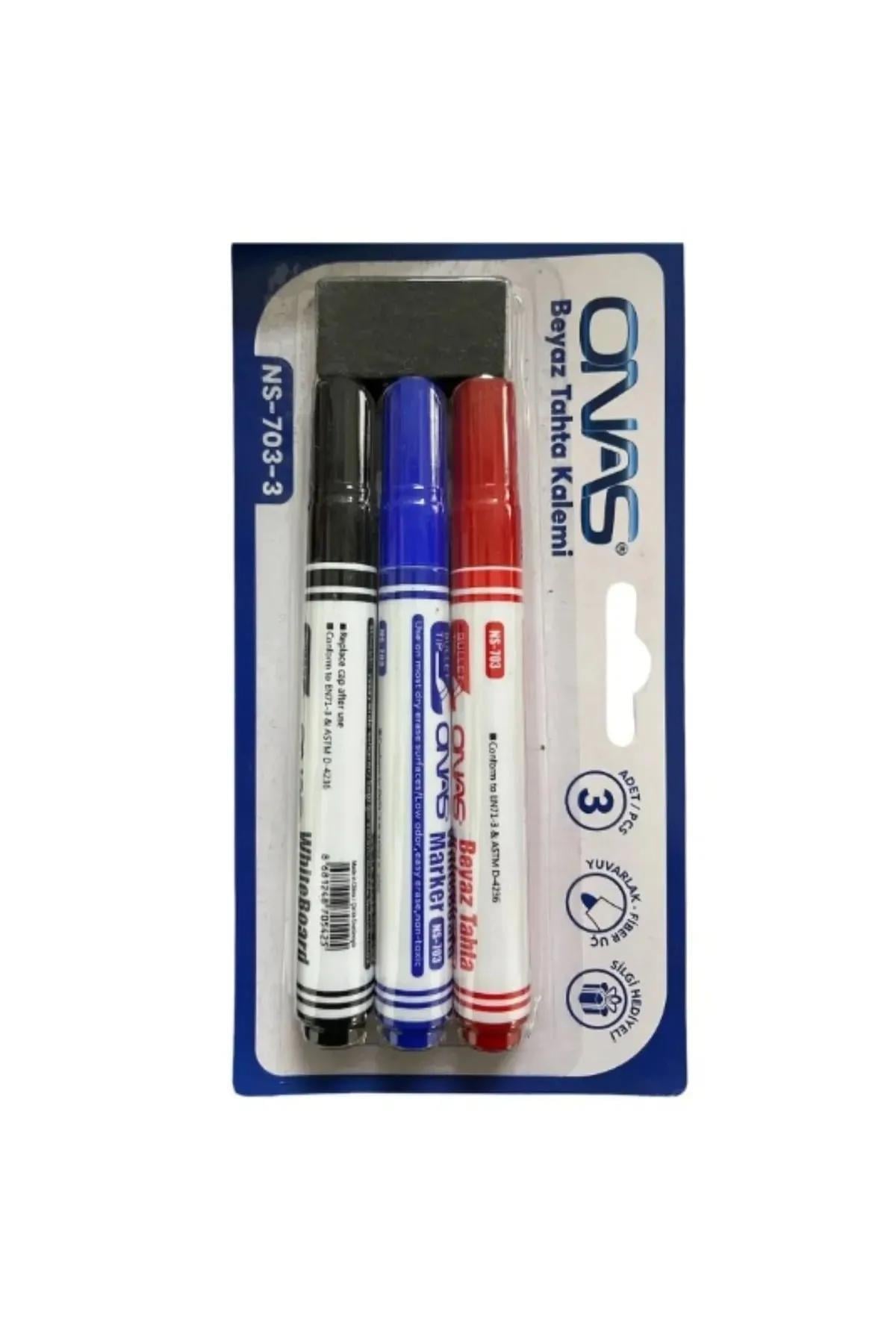 Onas Ns-703-3 Beyaz Tahta Kalemi 3 Lü BlisterliOnas Ns-703-3 Beyaz Tahta Kalemi 3 Lü Blisterli - Kirtasiyem.netBeyaz Tahta Kalemi