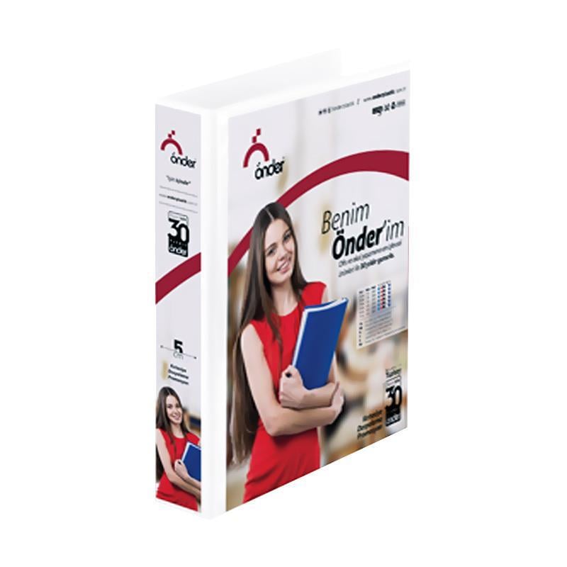 Önder Klasör A4 2 cm 2 Halka Beyaz 2002-5Önder Klasör A4 2 cm 2 Halka Beyaz 2002-5 - Kirtasiyem.netHalkalı Klasörler