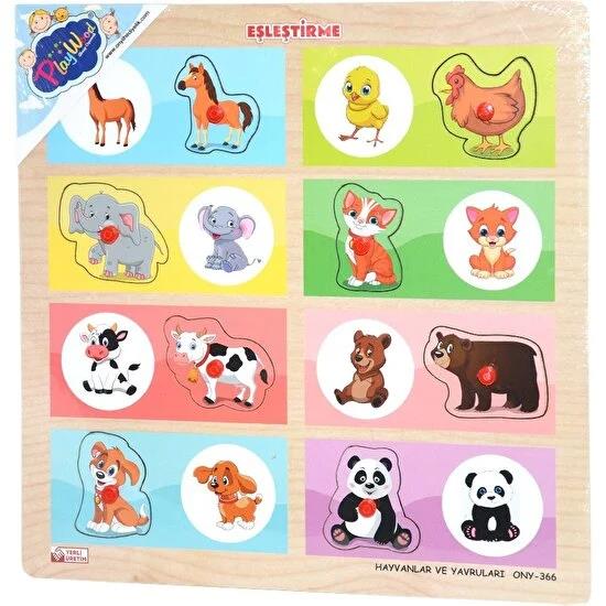 Onyıl Ony-366/367 Ahşap Tutmalı Eşleştirme Hayvanlar Ve YavrularıOnyıl Ony-366/367 Ahşap Tutmalı Eşleştirme Hayvanlar Ve Yavruları - Kirtasiyem.netEğitici Materyaller