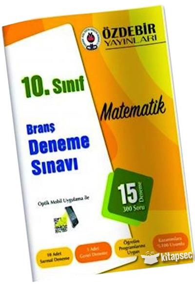 Özdebir 10. Sınıf Matematik Branş Deneme SınavıÖzdebir 10. Sınıf Matematik Branş Deneme Sınavı - Kirtasiyem.netDENEMELER