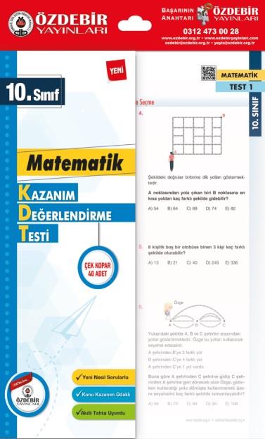 Özdebir 10.S. Kazanım Değerlendirme Yaprak Test MatematikÖzdebir 10.S. Kazanım Değerlendirme Yaprak Test Matematik - Kirtasiyem.net10.Sınıf