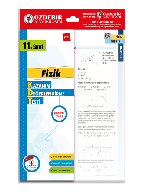 Özdebir 11.S. Kazanım Değerlendirme Yaprak Test Fizik Özdebir 11.S. Kazanım Değerlendirme Yaprak Test Fizik  - Kirtasiyem.net11.Sınıf