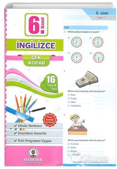 Özdebir 6.S. Poşet Yaprak Test İngilizce Özdebir 6.S. Poşet Yaprak Test İngilizce  - Kirtasiyem.net6.Sınıf