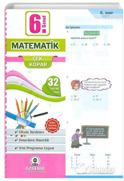 Özdebir 6.S. Poşet Yaprak Test Matematik Özdebir 6.S. Poşet Yaprak Test Matematik  - Kirtasiyem.net6.Sınıf