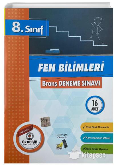 Özdebir 8.S. Fen B. Branş Deneme SınavıÖzdebir 8.S. Fen B. Branş Deneme Sınavı - Kirtasiyem.netDENEMELER