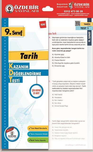 Özdebir 9. S. Kazanım Değerlendirme Yaprak Test Tarih Özdebir 9. S. Kazanım Değerlendirme Yaprak Test Tarih  - Kirtasiyem.net9.Sınıf