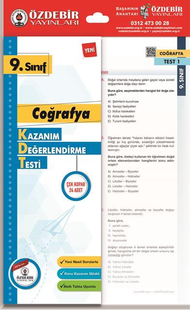 Özdebir 9. S. Kazanım Değerlendirme Yaprak Test Coğrafya Özdebir 9. S. Kazanım Değerlendirme Yaprak Test Coğrafya  - Kirtasiyem.net9.Sınıf