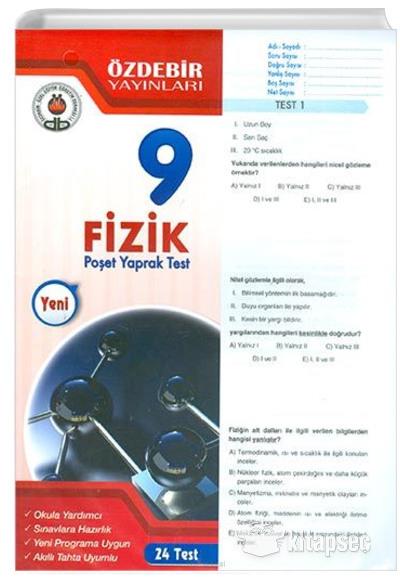 Özdebir 9. S. Kazanım Değerlendirme Yaprak Test Fizik Özdebir 9. S. Kazanım Değerlendirme Yaprak Test Fizik  - Kirtasiyem.net9.Sınıf